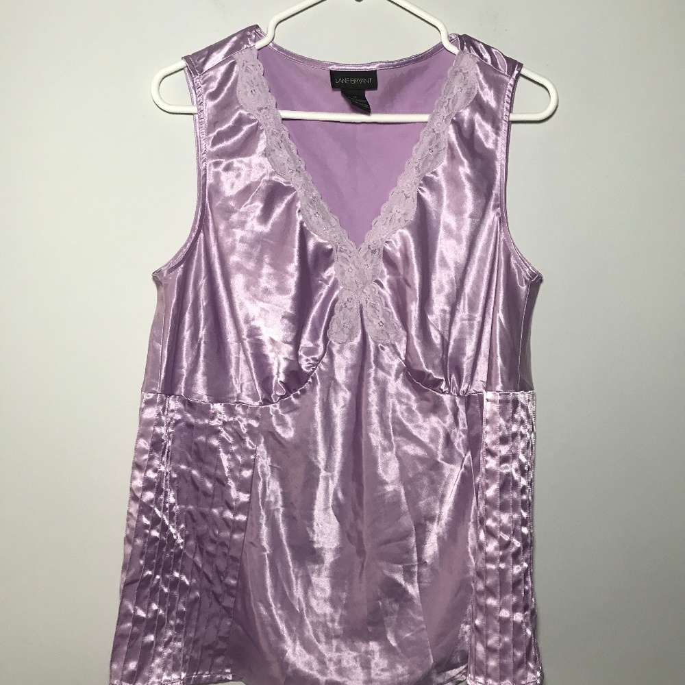 Lane Bryant Lavender Sleeveless Blouse Size 16